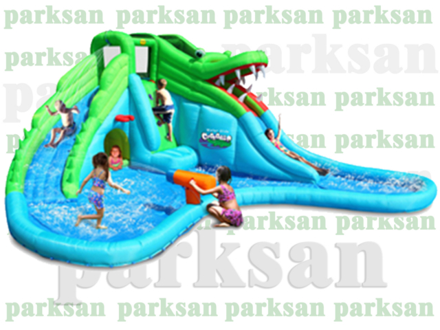1154 - Şişme Oyun Parkı (Timsah Kaydıraklı Su Havuzu)