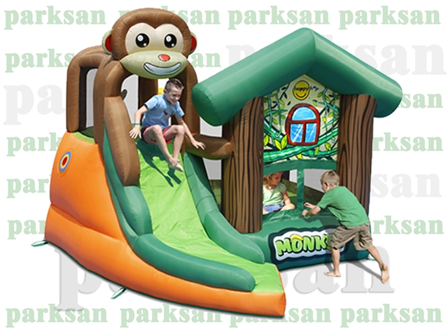 1125 - Şişme Oyun Parkı (Maymun Kaydıraklı Orman Evi)
